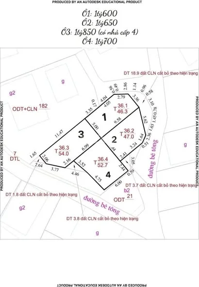 RA HÀNG F0 - SỔ ĐỎ MỚI TINH – THƠM PHƯNG PHỨC 3 lô đất + 1 lô có nhà cấp 4, giữa trung tâm Cái Dăm