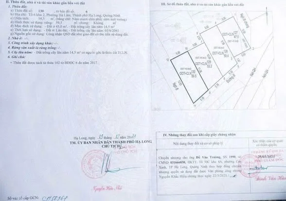 Bán đất Moong Y Tế Hà Lầm - Ô GócDiện tích 59,5m - Mt 5mHướng đông nam - Thỏa thuận - 59.5m²