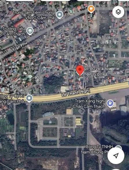 Bán lô đất Cẩm Thạch, ngõ đối diện cây xăng đường ngoài, nhà máy xi măng Cẩm Phả