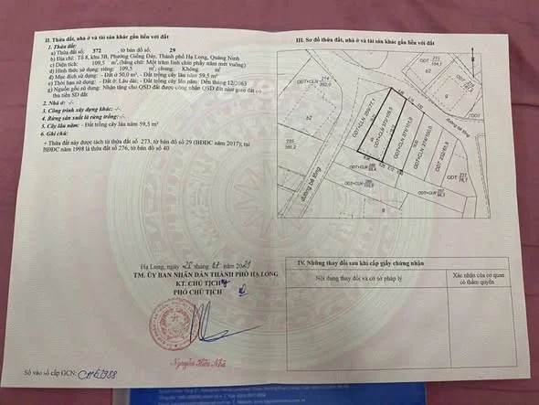 ĐẤT SỔ ĐỎ CHÍNH CHỦ GIẾNG ĐÁY S = 110m , 50m đất xây dựng , đất nở hậu , mặt tiền 5m