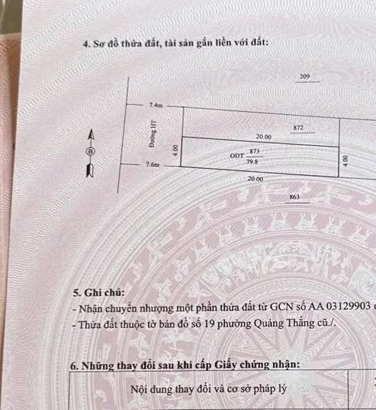 BÁN ĐẤT PHỐ LÊ HƯNG ,CẠNH ĐƯỜNG TRỊNH KIỂM