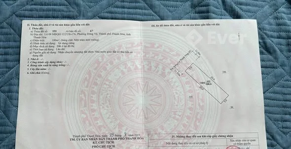 Bán đất phường đông vệ Tp thanh hoá Trung tâm thành phố vị trí kinh doanh buôn bán Hướng Tây Bắc D