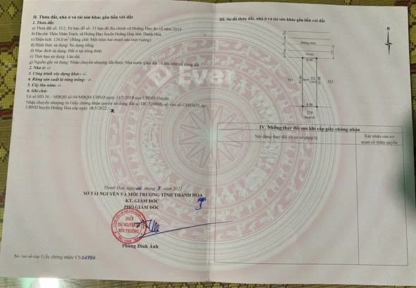 RA NHANH LÔ ĐẸP MBQH 04 – KHU HOÀNG ĐẠO, NGAY CẠNH CÂY XĂNG HOÀNG ĐẠO Diện tích: 126m² Mặt tiền: