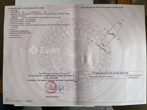 Bán đất nam ngạn ngay trường tiểu học nguyễn bá ngọc tp thanh hoá