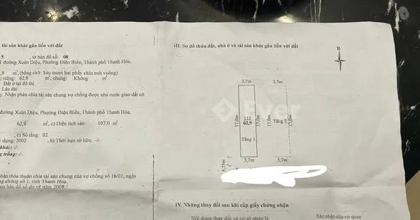 BÁN NHÀ 2,5 TẦNG – XUÂN DIỆU, P. HẠC THÀNH Tim của thành phố – đường 10m ô tô tránh nhau Thông tin