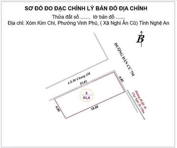 Bán lô góc đẹp Nghi Ân gần QL 46 gần Vạn Xuân và Nguyễn Văn Ngợi