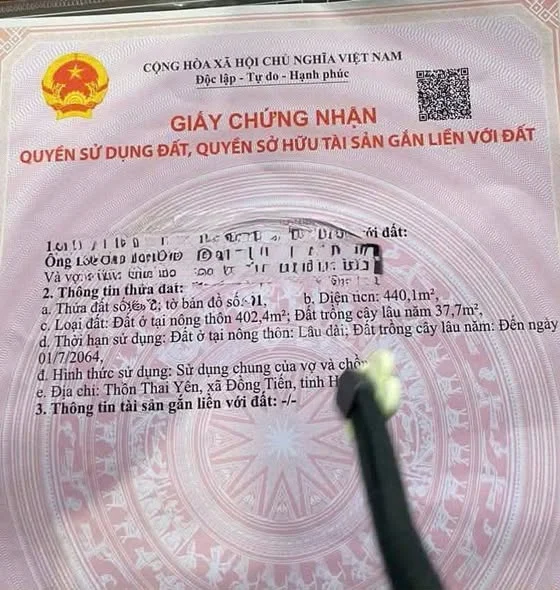 ĐẤT THÔN THÁI YÊN – XÃ ĐỒNG TIẾN – HÀ TĨNHDiện tích 210m2 (7,8x26) Giá : 7xxHướng Đông Nam