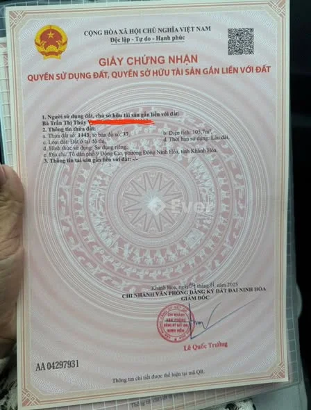 Bán Lô đất Biển Dốc Lết phường Đông Ninh Hải Diện Tích 105,7 m thổ cư - 1,9 tỷ - 105.7m²