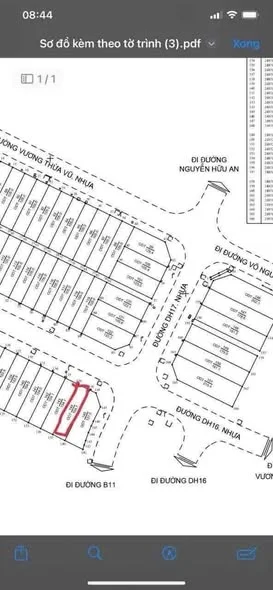 DUY NHẤT LÔ ĐẤT ĐƯỜNG DH16 Lô 144 giáp lô góc 2 mặt tiền Diện tích 104m2
