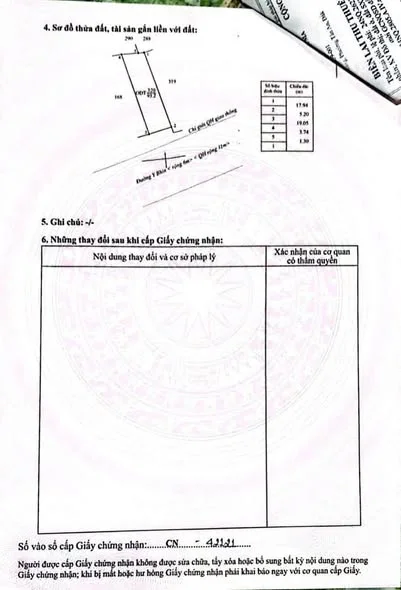Lô mặt tiền Y Bhin - AmajaoDT: 5m x 19m TC 100%)( Thực tế 5m20 )