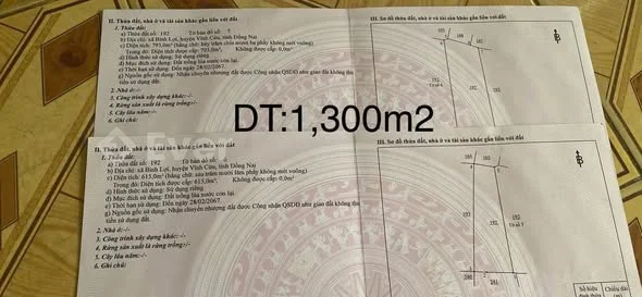 BÁN ĐẤT VƯỜN 1.300m² – BÌNH LỢI Vị trí: xã Bình Lợi (cũ) p, tân triều mới.
