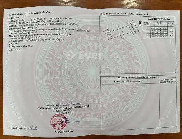 — Ra lô đất đường Lê Thánh Tông khu vườn dầu ngay trung tâm xã Long Thành, Khu dân cư đông đúc