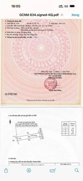 Lô đất full thổ cư gần chợ phụ, gần đường nguyễn phúc chu Trảng dài