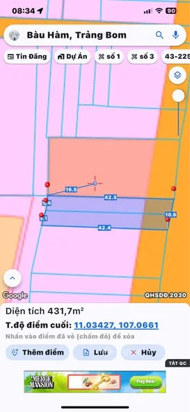 Cần bán 2 Lô đất trục chính Nguyễn Hoàng, xã Cây Gáo Củ ( Xã Bàu Hàm mới )