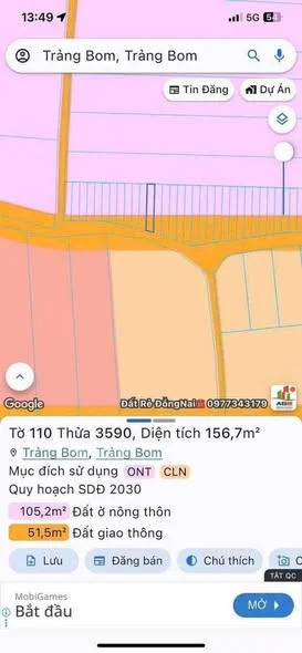 Đường nhựa trục chính, vỉa hè cây xanh hạ tầng đầy đủ giá 1 tỷ 4xx. Vị trí Quảng Tiến,Trảng Bom