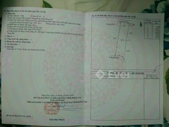 Chủ gửi bán An viễn - Trảng BomMặt tiền chính liên ấp 2,3,4Vị trí tiềm năng giá cực tốt