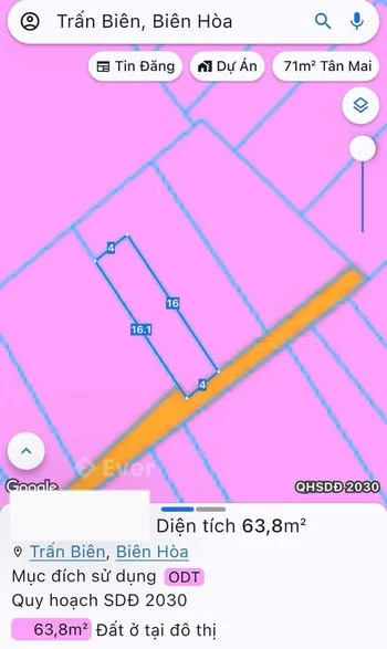 BÁN ĐẤT PHƯỜNG QUYẾT THẮNG GIÁ NHỎ XÍU- Diện tích: 64m2, 4m x 16m. Sổ hồng riêng