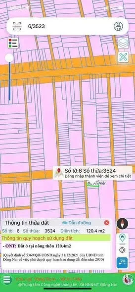 Chủ gửi bán lô đất Ấp 3 An Viễn TBom ĐNai 1/ Phùng Hưng.Đuờng nhựa thông( như hình ạ)