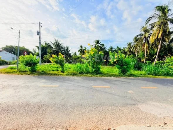 Góc 2 mặt tiền Hương lộ 14 – cách chợ Hoà Lợi chỉ 300m Diện tích: 517m² (138m² thổ cư & 379m² lúa)