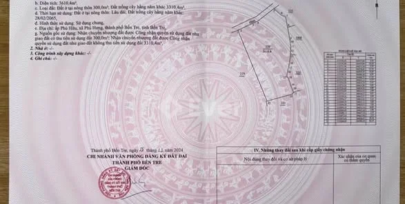 cần bán đất vườn như hình, có sẵn căn nhà cấp 4, đang cho thuê 7tr/tháng.- Tổng diện tích 3.610m2