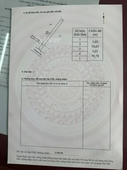 Mặt tiền đưởng oto thoải mái thuộc xã Đồng Khởi(Bình khánh mỏ cày cũ)Dien tich 352,1m,50m thổ cư - 390 triệu - 352.1m²