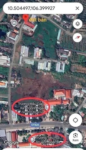 - Chính chủ bán lô đất thổ cư mặt tiền hẻm 79 xã An Vĩnh Ngãi, tp Tân An, Long An - 750 triệu - 124m²