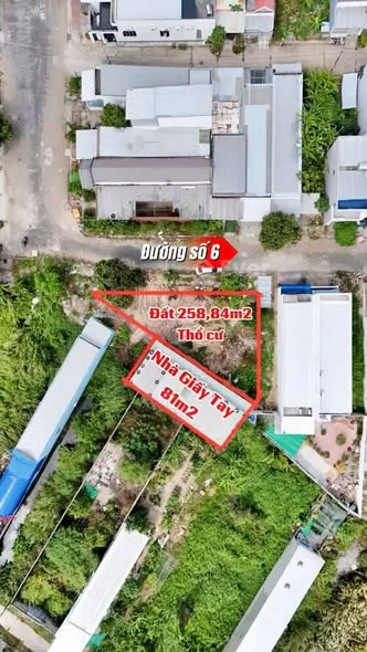 BÁN NỀN 2 MẶT TIỀN ĐƯỜNG SỐ 6 – KDC TÂN XUYÊN Diện tích: 258,8m²