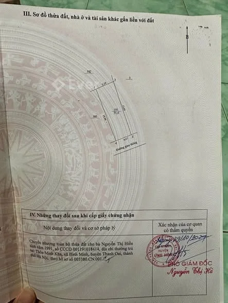 BÁN GẤP – GIÁ TỐT LÔ ĐẤT ỨNG THIÊN, HÀ NỘI Vị trí: Ứng Thiên – Mỹ Đức – Hà Nội