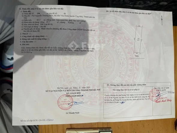 CHÍNH CHỦ GỬI BÁN LÔ ĐẤT ĐẤU GIÁ 87,7M² - PHỐ NGUYỄN THƯỢNG HIỀN, TT VÂN ĐÌNH