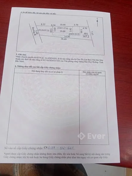 Đất tại thôn Phúc Thắng - xã Hiệp Hoà - Bắc Ninh+ 500m tới TL288 , CCN Đoan Bái - Danh Thắng