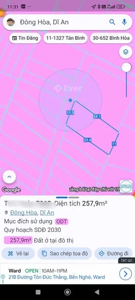 7,5 TỶ – ĐẤT NGANG 11M – 258M² – 12 PHÒNG TRỌ – DÒNG TIỀN SẴN Đông Hòa – Dĩ An