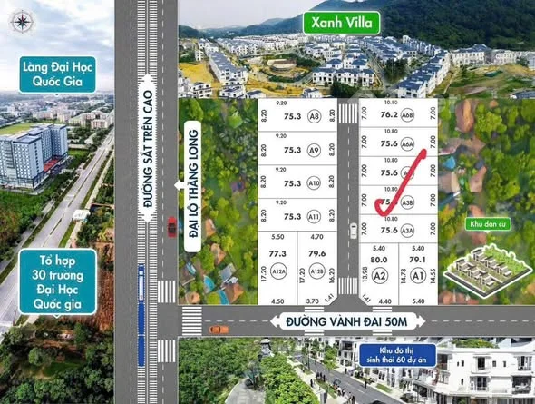 BÁN 1 Lô DUY NHẤT GẦN KHU BIỆT THỰ Xanh Villas – VỊ TRÍ ĐẸP, TIỀM NĂNG TĂNG GIÁ CAO