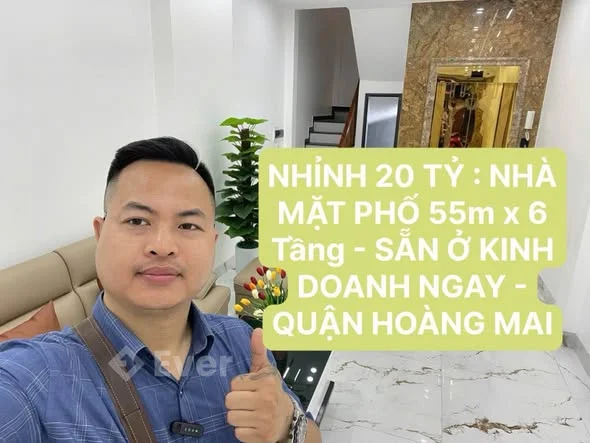 NHỈNH 20 Tỷ x 55m : NHÀ MẶT PHỐ THỊNH LIỆT NHÀ MỚI 6 TẦNG THANG MÁY - SẴN Ở KINH DOANH
