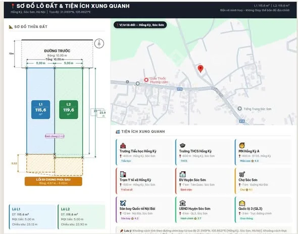 SÓC SƠN LÊN THÀNH PHỐ - GOM NGAY ĐẤT TRUNG TÂM Bán lô đất "Hoa Hậu" tại Hồng Kỳ - Sóc Sơn