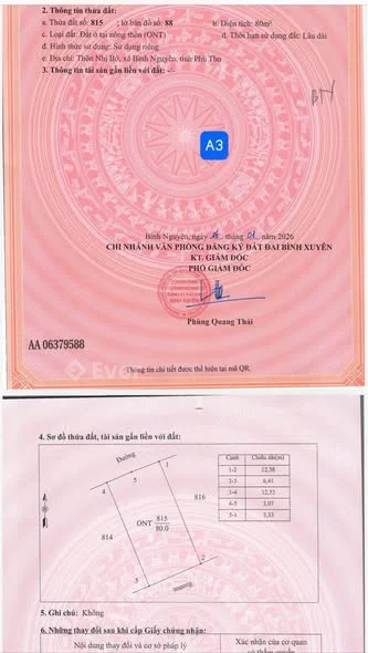 Ra hàng 3 lô đất tại Hương Canh, Bình Xuyên (cũ), full thổ cư.Dân cư ấm, nhà trọ san sát - Thỏa thuận - 81m²