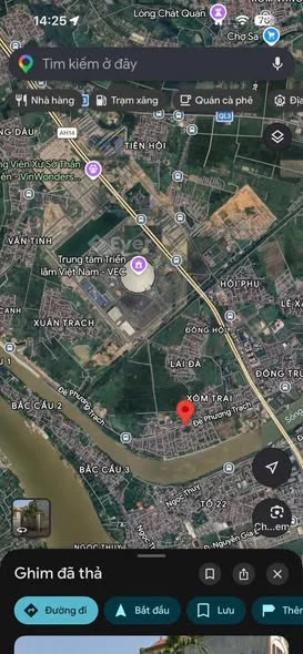 200m đất mặt đê Đông Ngàn, Đông Hội (trong đê)Mặt tiền 9m, phù hợp xây kho xưởng, nhà hàng