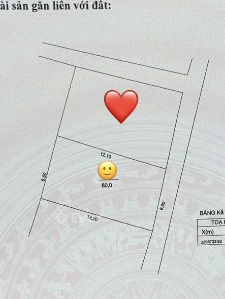 Mình cần chuyển nhượng lô đất có sẵn nhà c4 tại Đỗ Xá - Vạn Điểm• Diện tích : 80m²