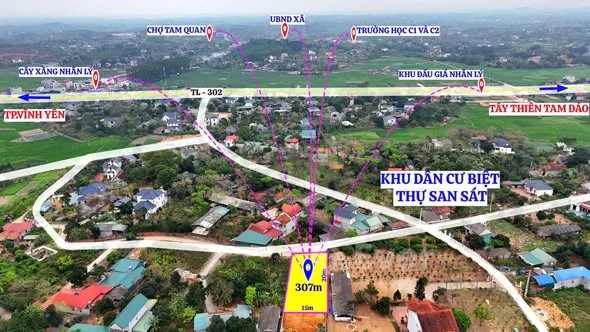 Bán lô đất thổ cư giá rẻ tại Nhân Lý - Tam Dương Bắc - 2 tỷ - 307m²