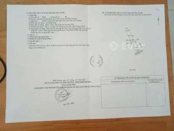 Đất phường Khánh bình , Tân Uyên, tphcm 158m2 thổ cư 133m2 ngang 5m