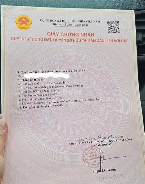 Bán ô đất tại Tổ 8 khu 1 Giếng Đáy, Phường Việt Hưng