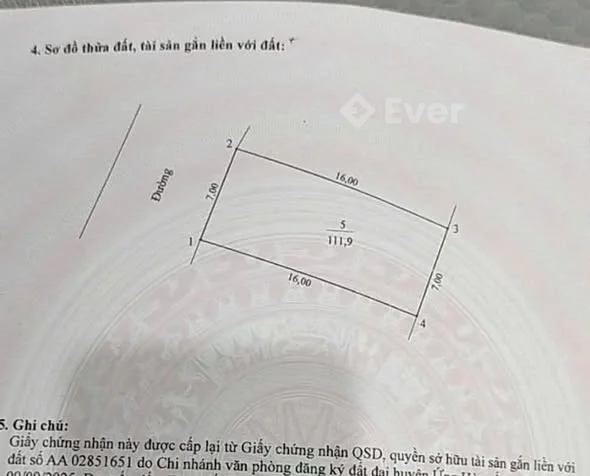 Bán đất vuông đẹp tại Cao Thành, Ứng Hòa, Hà Nội