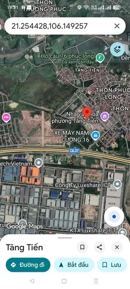 cắt lỗ bán nhanh Lô đất Ngay ngã 4 áp góc ko lỗi phong thủy Đại phúc tăng tiến Bắc Giang