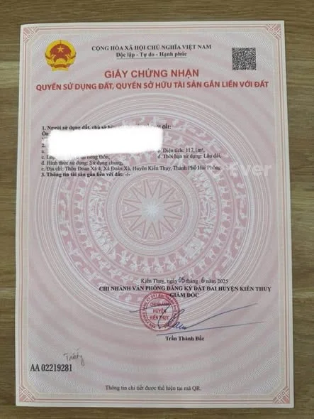 VỢ CHỒNG EM CÓ CHÚT VIỆC GẤP CẦN BÁN NHANH LÔ ĐẤT MẶT ĐƯỜNG TL404 ĐOÀN XÁ-XÃ KIẾN HẢI-HẢI PHÒNG - 3,6 tỷ - 117.1m²