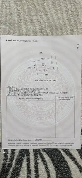 thôn Hợp Nhất, Dương Liễu, Hoài Đức.- 105m đường thông, ô tô ngủ nhà.