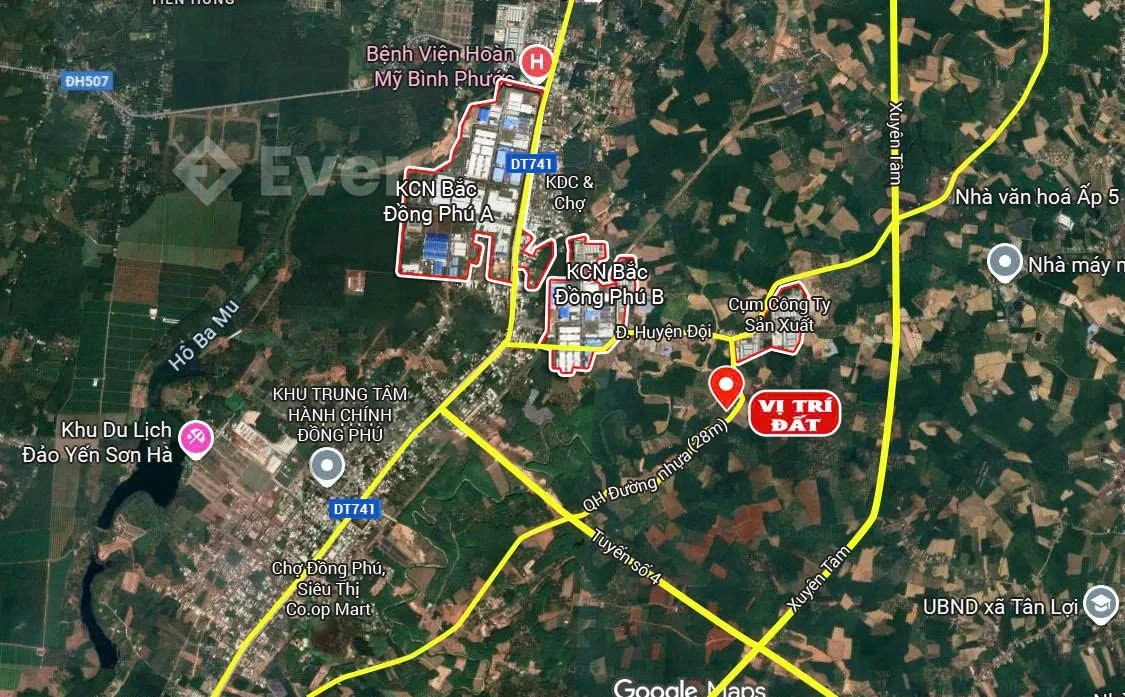 Bán đất 1020m² tại Xã Tân Lợi, Đồng Nai, giá chỉ 400 triệu, mặt tiền 10m nở hậu có sông