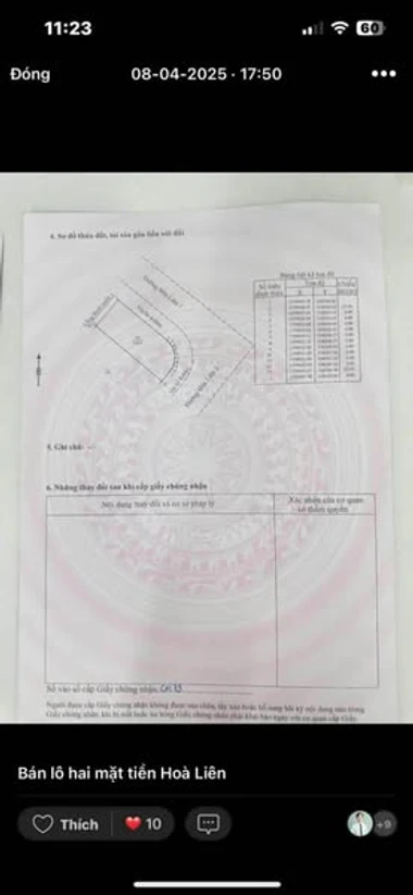 BÁN LÔ GÓC ĐẸP – ĐẤT TÁI ĐỊNH CƯ HÒA LIÊN 5 – LIÊN CHIỂU, ĐÀ NẴNG – 154.4M² – GIÁ CHỈ 4.15 TỶ