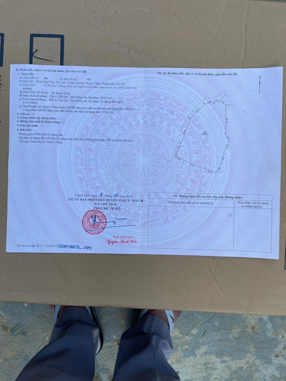 Bán đất đẹp tại Quế Vài Yên Xuân Hà Nội, 26 tỷ, 2156 m²