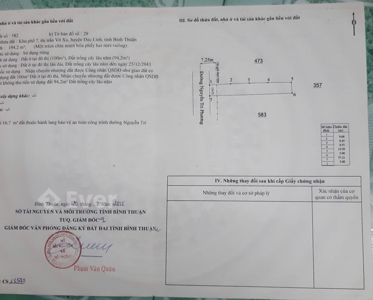 Cần bán Đất đường Nguyễn Tri Phương, Thị trấn Võ Xu, Diện tích 194m² 100 m2 ODT, Giá 800 Triệu