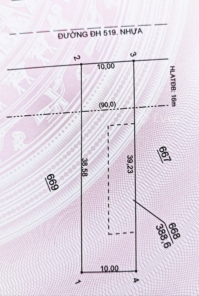 Cần bán gấp lô đất mặt tiền DH519, Bình Dương(cũ), Phước Thành, TP.HCM(mới), vị trí vàng để dầu tư trước khi giá đất tăng, diện tích 388m2(10x38,8) có 100m2 TC, giá chỉ 550tr, Bao sang tên sang sổ.